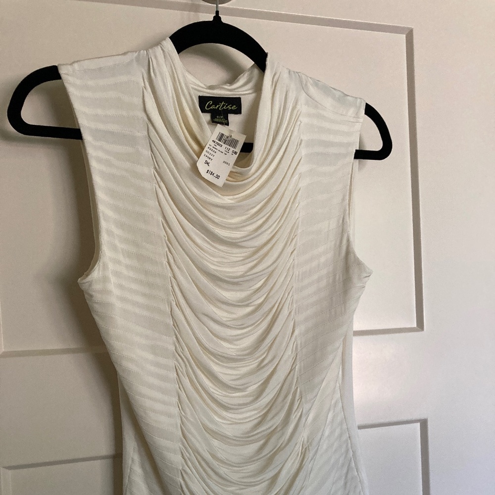 Draped fringe top